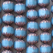 8mm Baby Blue Faceted Cathedral Beads [20]