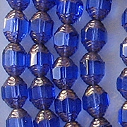 8mm Sapphire Blue Faceted Cathedral Beads [25]