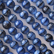 6mm Blue Tiger Round Beads [50] (see Defects)