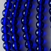 6mm Cobalt Blue Round Beads [50]