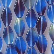 13mm Blue Multicolored Long Diamond Beads [50]