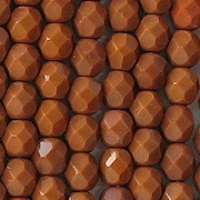6mm Brown Umber Faceted Round Beads [50]