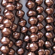 6mm Dark Bronze Snail-Shell Glass Pearls [50]