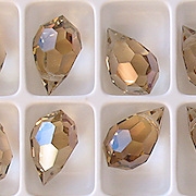 15mm 'Clarit' Cut-Crystal Teardrop Beads [5]