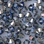 4mm 'Heliotrope' Cut-Crystal Bicone Beads [50] (see Comments)