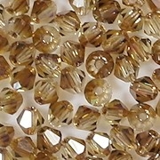 4mm Brown Cut-Crystal Bicone Beads [50]