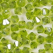 4mm Chrysolite Iris Cut-Crystal Bicone Beads [100]