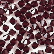 4mm Garnet Red Cut-Crystal Bicone Beads [50]