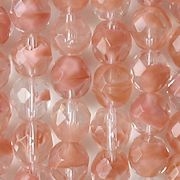 8mm Pink Givre Faceted Round Beads [50]
