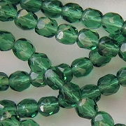 6mm Prairie Green Faceted Round Beads [50]