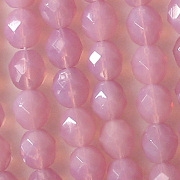 8mm Pink Opalescent Faceted Round Beads [50]