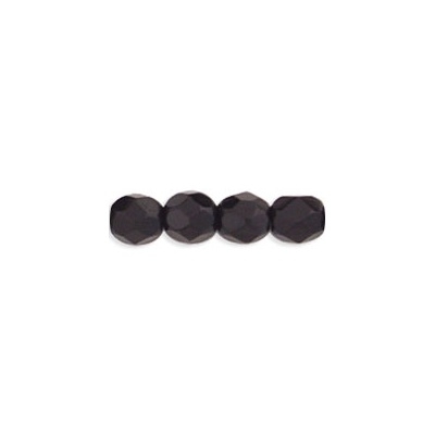 4mm Black Faceted Rounds Beads [100]