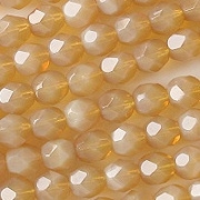 4mm Milky Topaz Faceted Round Beads [100]