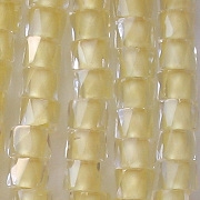 5x6mm Yellow-Lined Faceted Pony Beads [50]