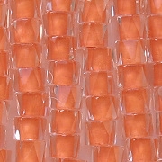 5x6mm Orange-Lined Faceted Pony Beads [50]
