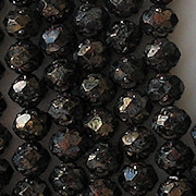 5x6mm Black Bronze-Picasso Faceted Rosebud Beads [50]