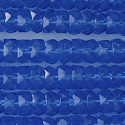3x6mm Sapphire Blue Faceted Rondelle Beads [50]