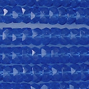 3x6mm Sapphire Blue Faceted Rondelle Beads [50]