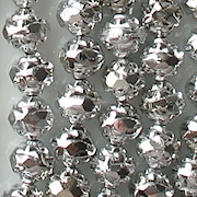 7x8mm Silver-Colored Faceted Rosebud Beads [25]