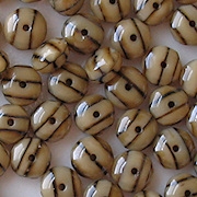 4x6mm Beige Striped Faceted Rondelle Beads [50]