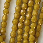 4mm Goldenrod Yellow Faceted Round Beads [100]