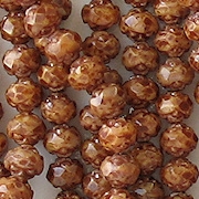 5x6mm Brown Picasso Faceted Rosebud Beads [50]