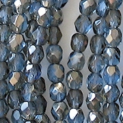 4mm Light Sapphire Celsian Faceted Round Beads [100]