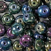 6x9mm Dark Iris Faceted Rondelle Beads [50] (see Defects)