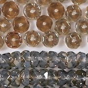 4x6mm Light Sapphire/Celsian Faceted Rondelle Beads [50]