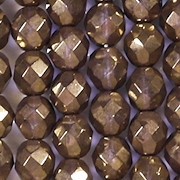 8mm Bronze/Purple Faceted Round Beads [25]