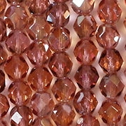 6mm French Rose Celsian Faceted Round Beads [50]