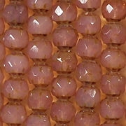 6mm Milky Pink Faceted 'Renaissance' Beads [50]