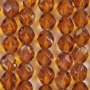 6mm Topaz Celsian Faceted Round Beads [50]