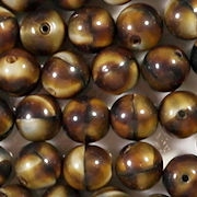 8mm Dark Brown Tiger Beads [25]
