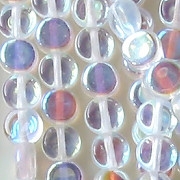 5mm Crystal AB Coin Beads [100]