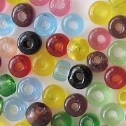 4mm to 5mm Mixed Color Pony Beads [100]