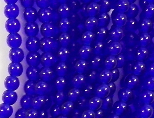 4mm Cobalt Blue Round Beads [100]