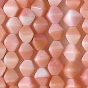 6mm 'Peaches and Cream' Bicone Beads [50]