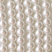 6mm White Round Glass Pearls [75]