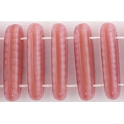 15mm Pink Satin Double-Hole Bar Beads [50]