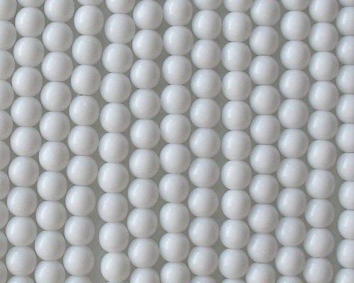 6mm Opaque White Round Beads [50]