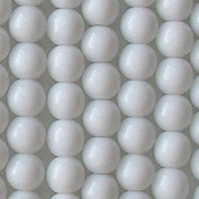 6mm Opaque White Round Beads [50]