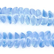 4x9mm LIght Blue Wavy Rondelle Beads [50]