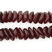 4x9mm Garnet Red Wavy Rondelle Beads [50]