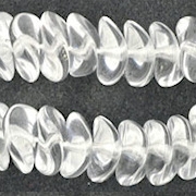 4x9mm Clear Wavy Rondelle Beads [50]