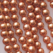 4mm 'Cinnamon' Round Glass Pearls [118+] (see Comments)