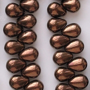 8mm Dark Bronze Teardrop Beads [50]