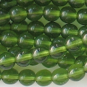 6mm Olive Green Round Beads [50]