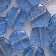 12mm-17mm Blue Flat Hexagon Beads [25]