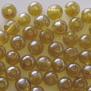 4mm Olive Green Luster Round Beads [100]